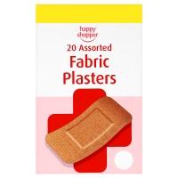 HAPPY SHOPPER 20 ASSORTED FABRIC PLASTERS