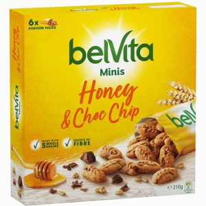 BELVITA MINIS HONEY & CHOC CHIP BARS